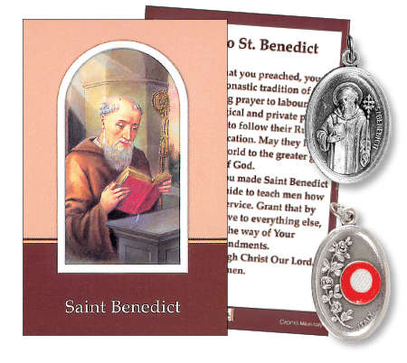 Relic Medal and Folder - St Benedict