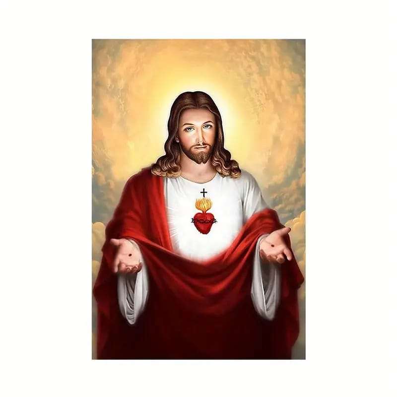 Unframed Sacred Heart Canvas Print - 30 x 40cm