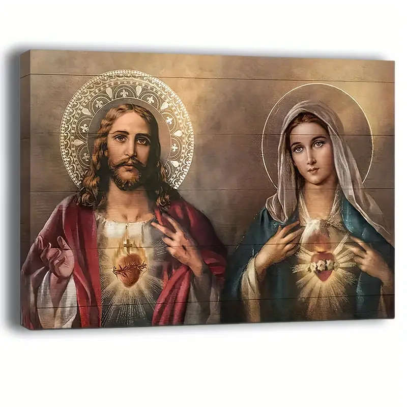 Unframed Two Hearts Canvas Print - 45cm x 30cm