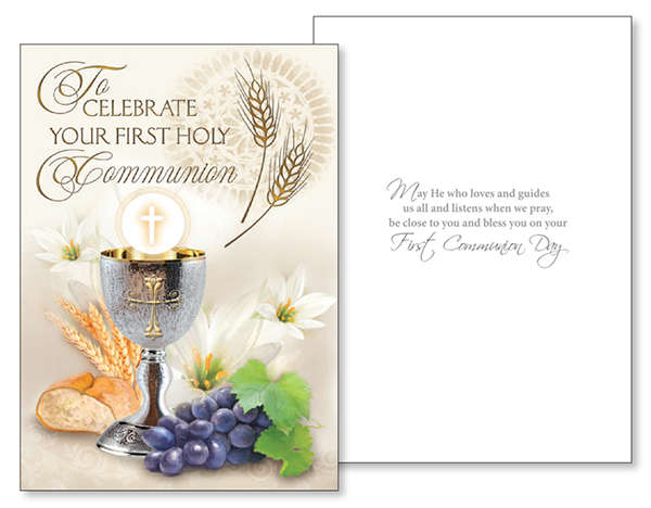 To Celebrate your First Holy Communion - Greeting Card