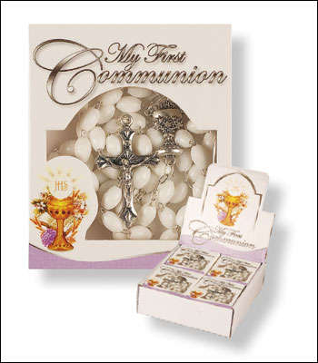 My First Communion Acrylic Rosary in gift box