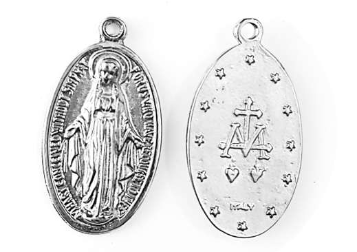 33mm Large Miraculous Medal in silver - Locally Made