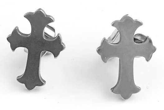 Stainless steel Earrings - Stunning ornate Cross