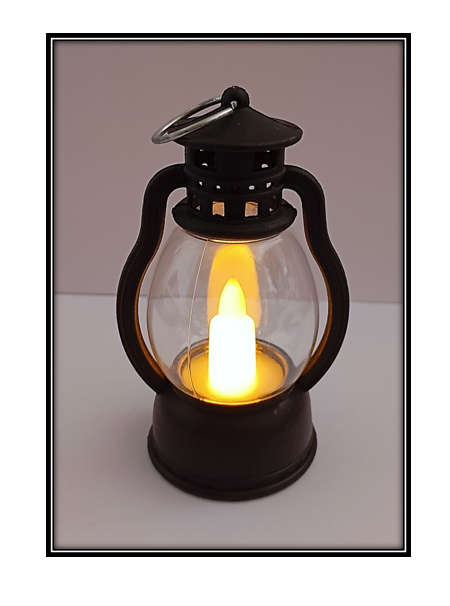 9cm LED Lantern - Black