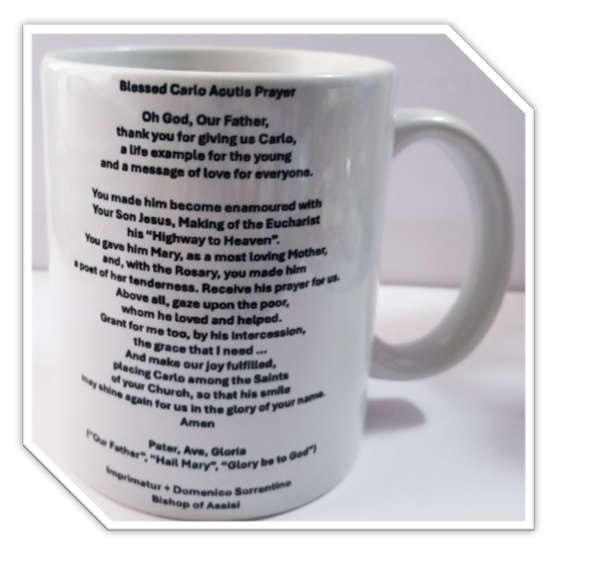 Carlo Acutis Mug with Prayer