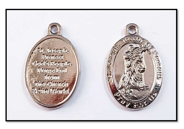 St Joseph Terror of Demons Medal in silver - Locally Made