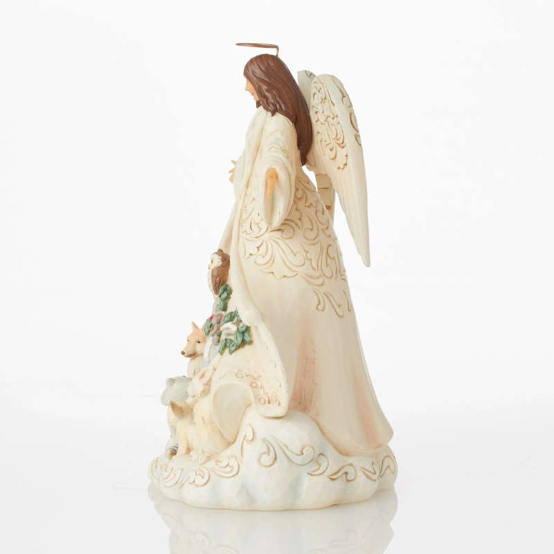Jim Shore - White Woodland Angel with Coat