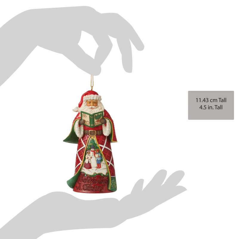 Caroling Song Santa - Jim Shore - Hanging 11.5cm