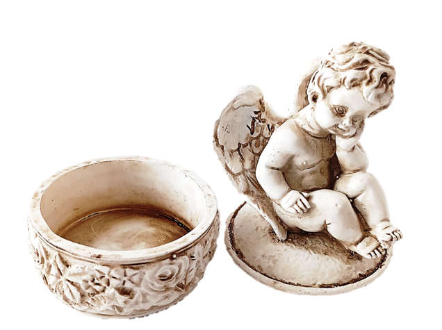 Cherub Angel Rosary Holder