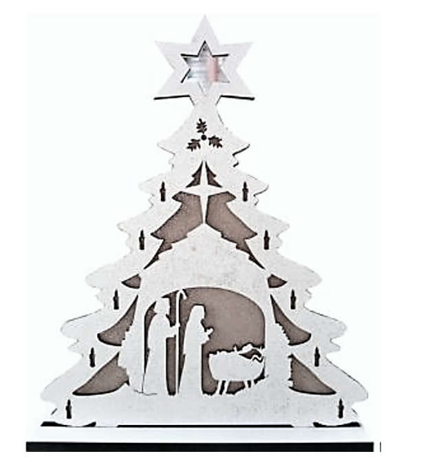 30cm Christmas Tree - with Nativity 2D
