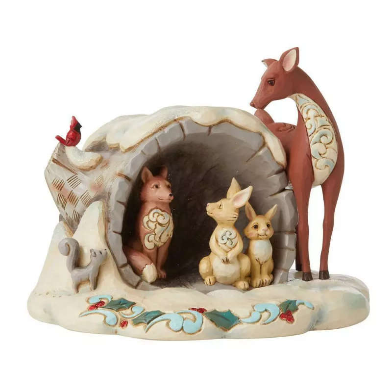 Snowy Day, Come Out to Play - Log Animals - Jim Shore