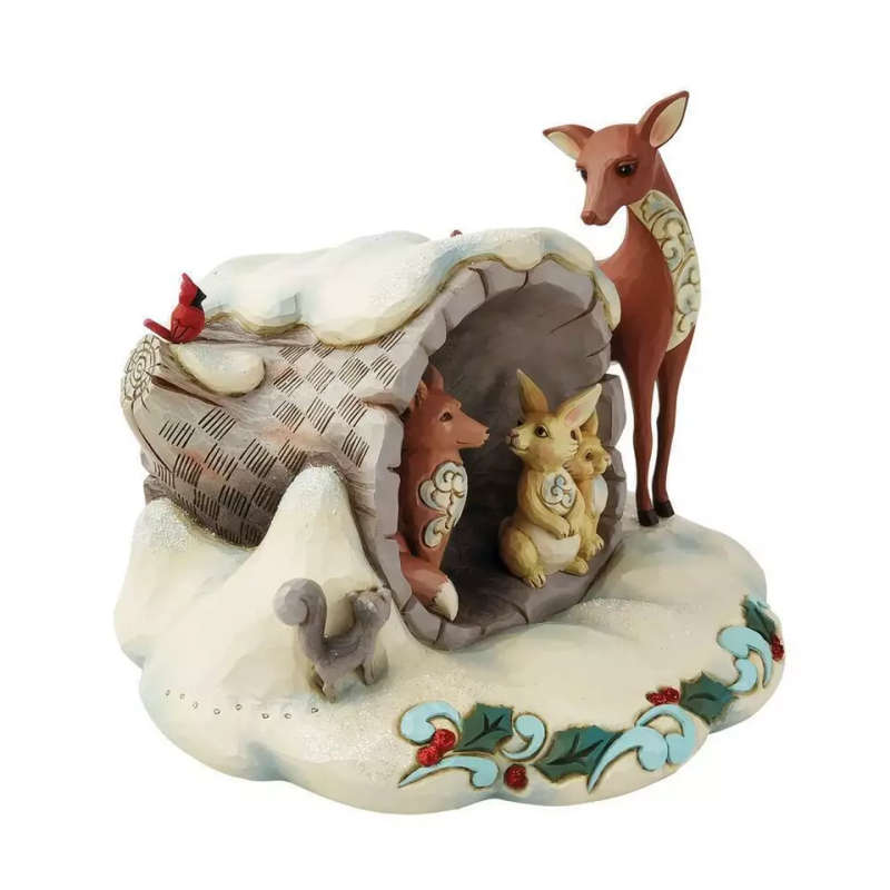 Snowy Day, Come Out to Play - Log Animals - Jim Shore