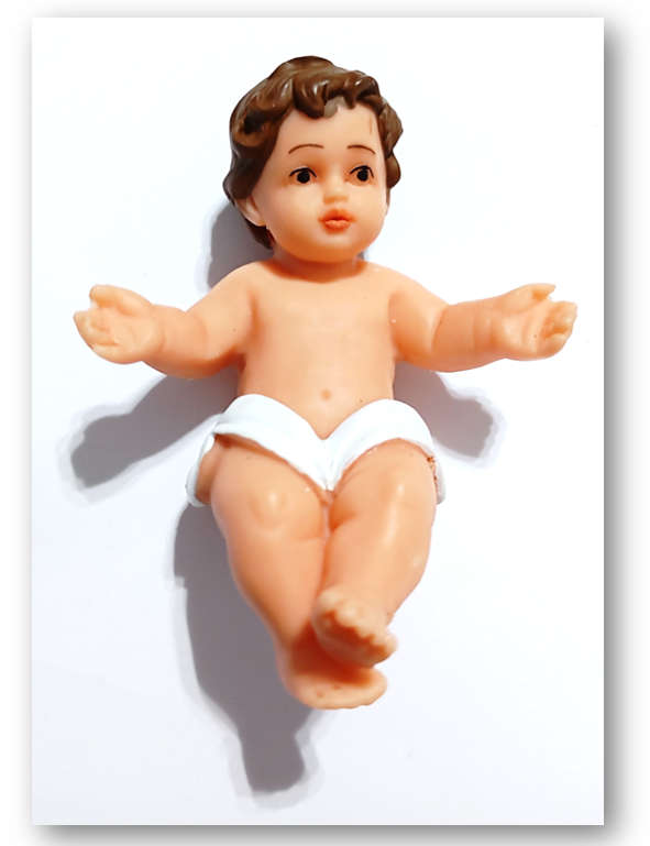8cm Baby Jesus in Crib