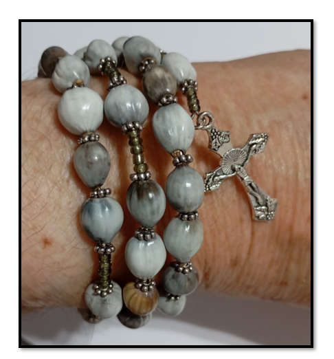 Job's Tears Memory Wire Bracelet