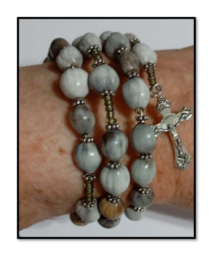 Job's Tears Memory Wire Bracelet
