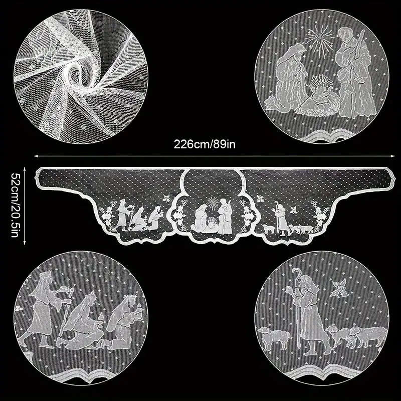 226cm Lace Nativity Altar Frontal