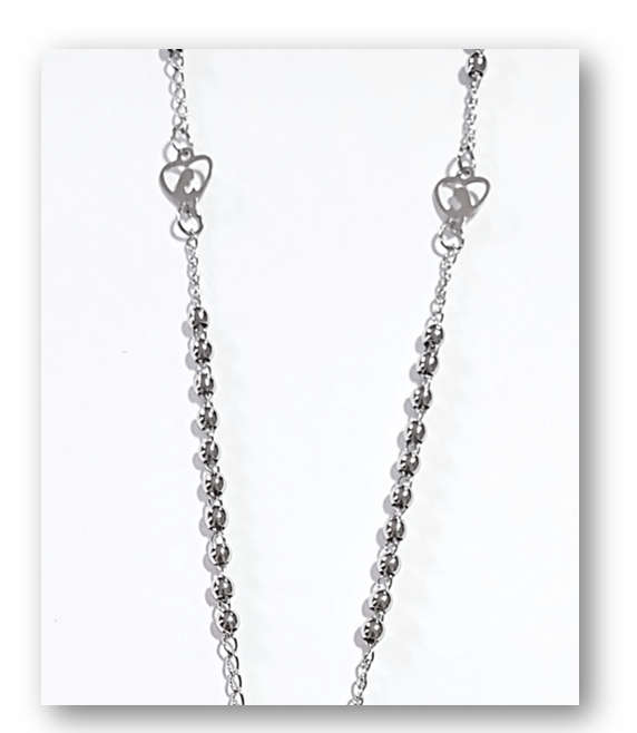 Stainless Steel Necklace Rosary - Stunning Madonna Laser Mysteries