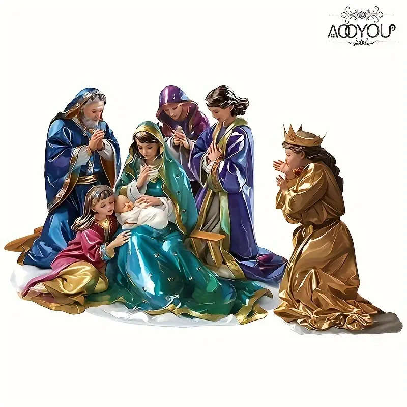 Birth of Christ - Window PVC Cling - Nativity - 30cm x 20cm - Reusable