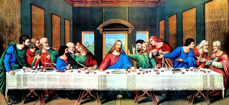 Unframed Last Supper Canvas Print - 100cm wide x 50cm
