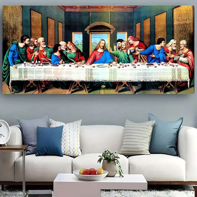 Unframed Last Supper Canvas Print - 100cm wide x 50cm