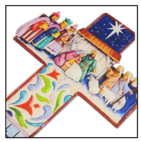 A Child is Born - 30cm Acrylic Nativity Cross