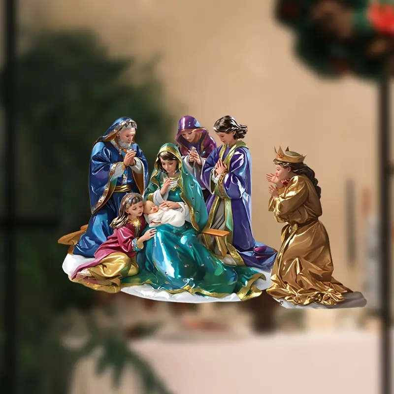 Birth of Christ - Window PVC Cling - Nativity - 30cm x 20cm - Reusable