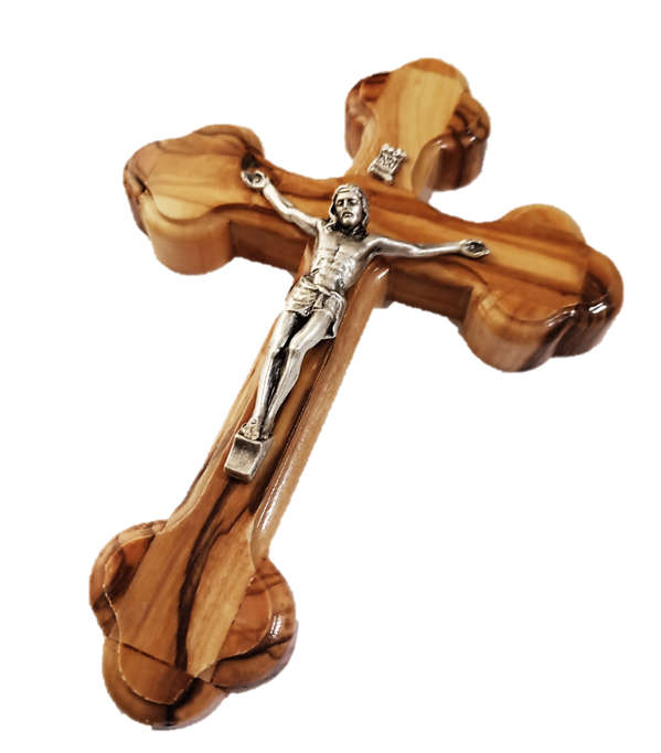 13cm Olivewood Crucifix - Imported from Holy Land/Jerusalem