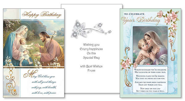Happy Birthday - Holy Family or Madonna & Child - Greeting card