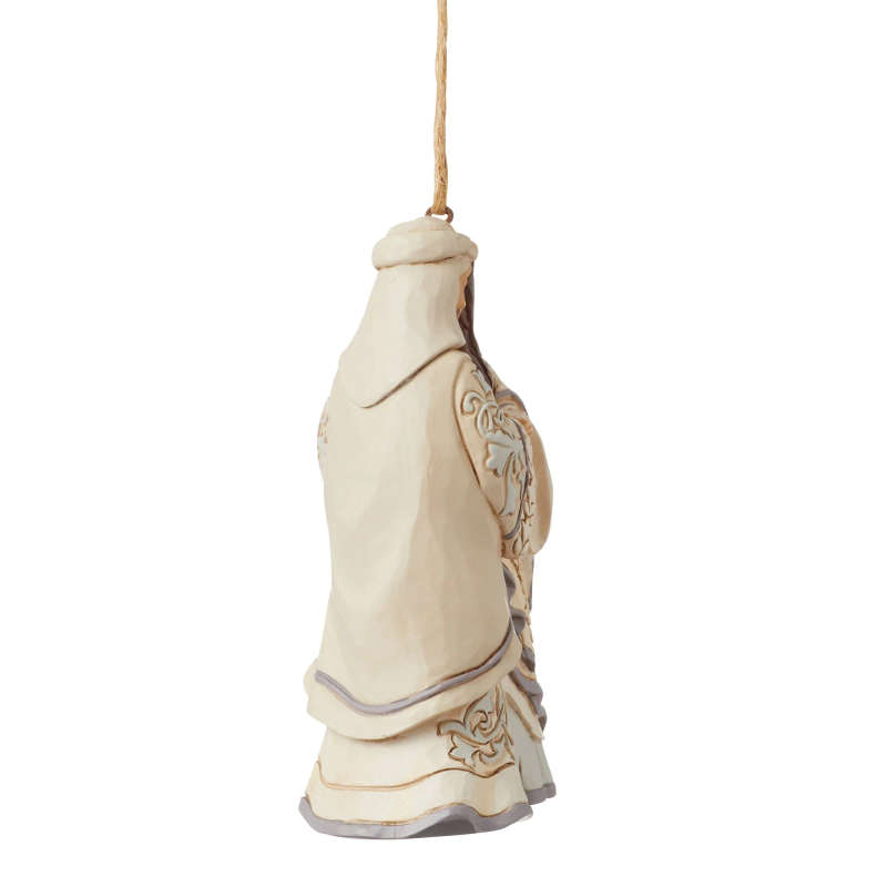 Jim Shore - 11cm Hanging White Woodland Holy Family