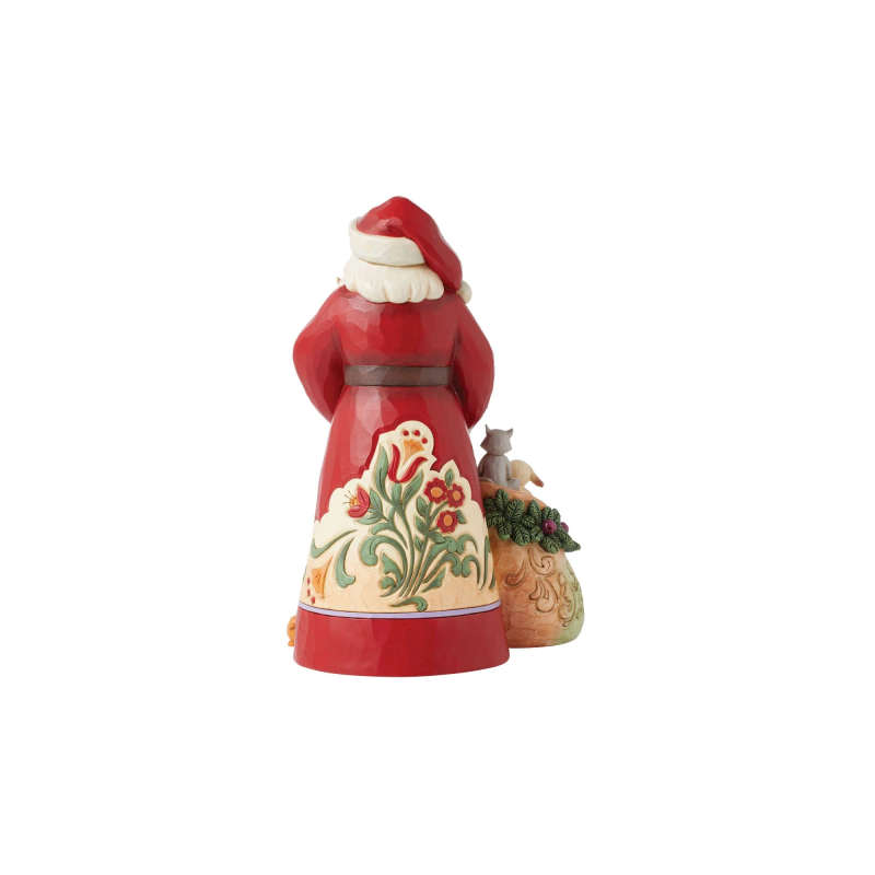 Jim Shore - Santa & Pets - Paws and Clause - 23cm Tall