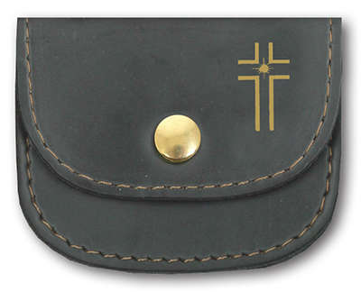 Rosary Purse Black - Bonded Leather