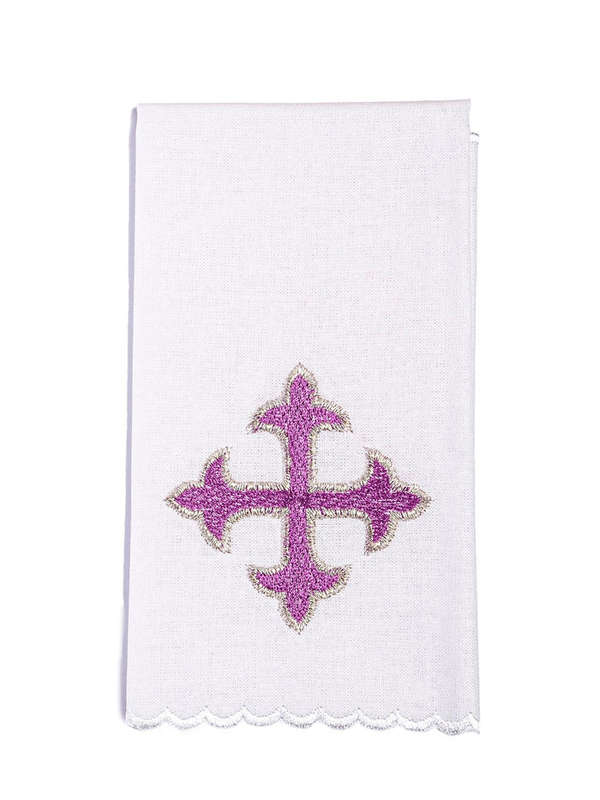 Haftina House Altar Linen Set - Fleur de Lis Cross