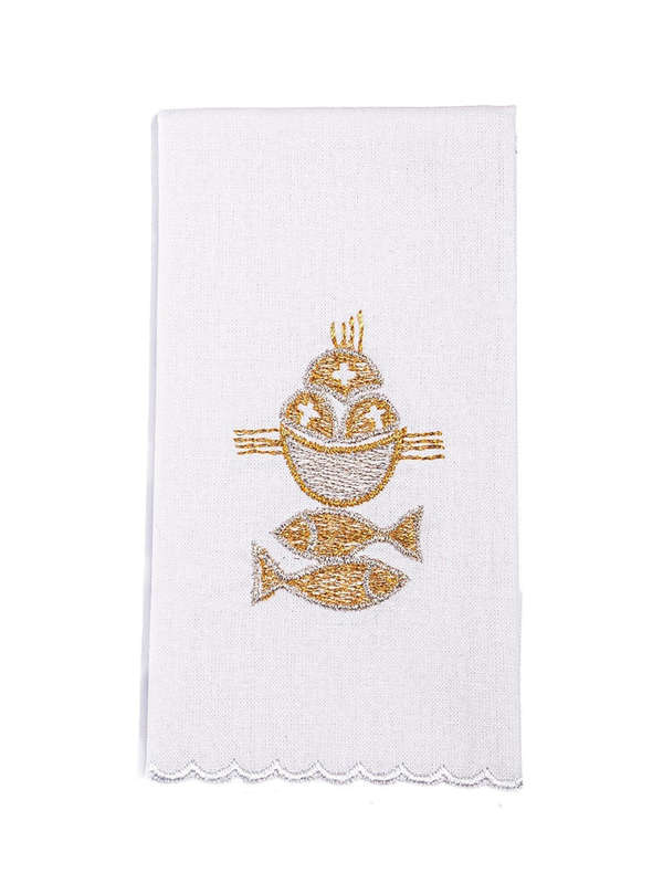 Haftina House Altar Linen Set - Gold/Silver Fishes