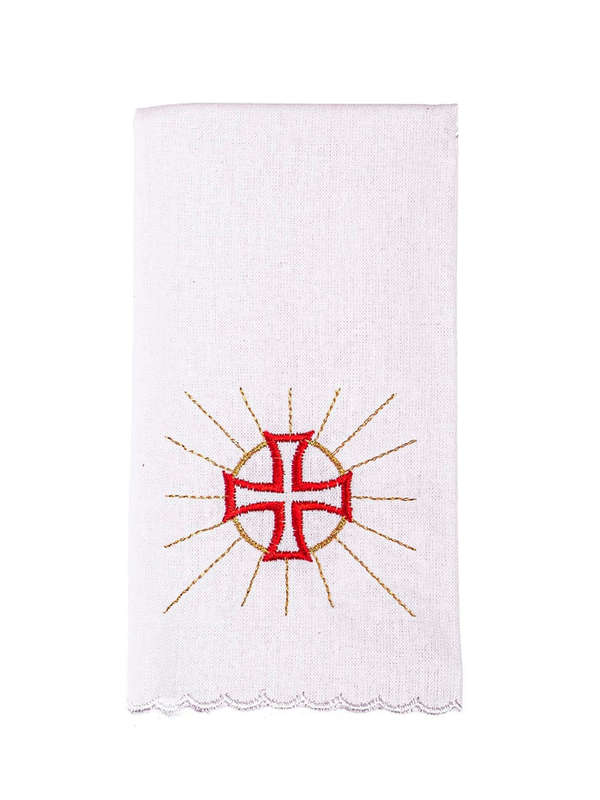 Haftina House Altar Linen Set - Chalice, Bread & Grapes - Cross