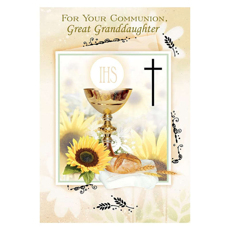 For Your Communion Great Granddaughter - Greeting Card