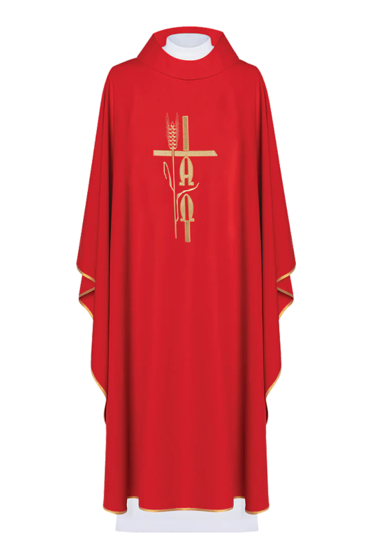 Haftina House - Alpha & Omega Chasuble in all Liturgical Colours