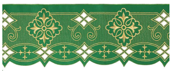 Haftina House Altar Cloth - White with 20cm Embroidery/Ornate Cross in Liturgical Colours *2m x 1...