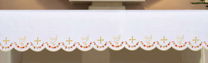 Haftina House Altar Cloth - Dove and Cross - 2meters *150cm