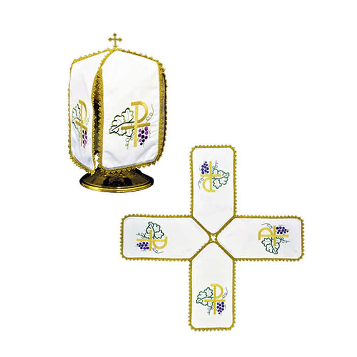 Haftina House Ciborium Veil - Pax with vines and grapes - Polish Import