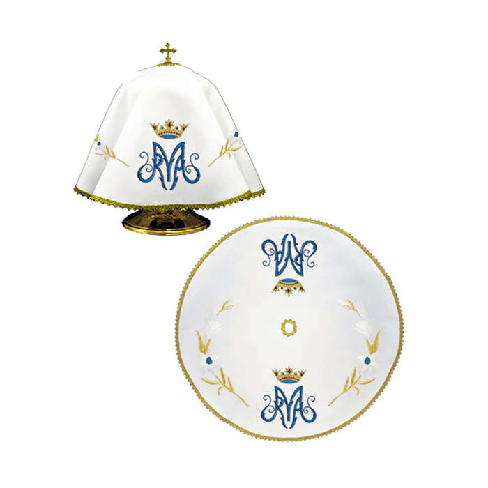 Haftina House - Ciborium Veil - Marion "M" with Crown - Polish Import
