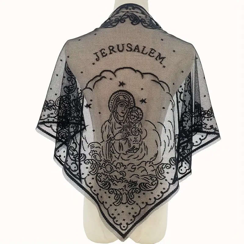 Jerusalem Mantilla Veil - Black