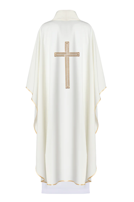 Haftina House Chasuble - Open Golden Cross Design