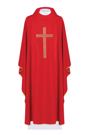 Haftina House Chasuble - Open Golden Cross Design