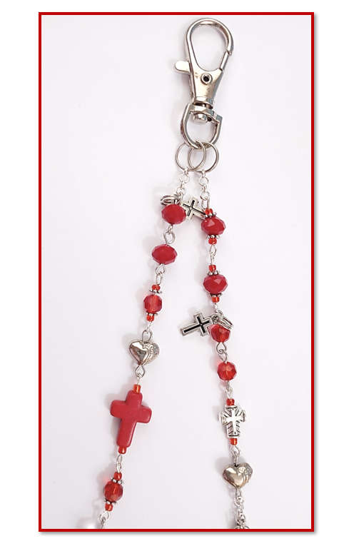 Sacred Heart Bag Charm