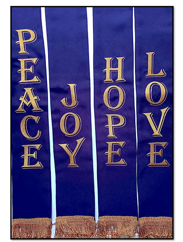 Advent Banners - 4 - Love, Peace, Hope and Joy