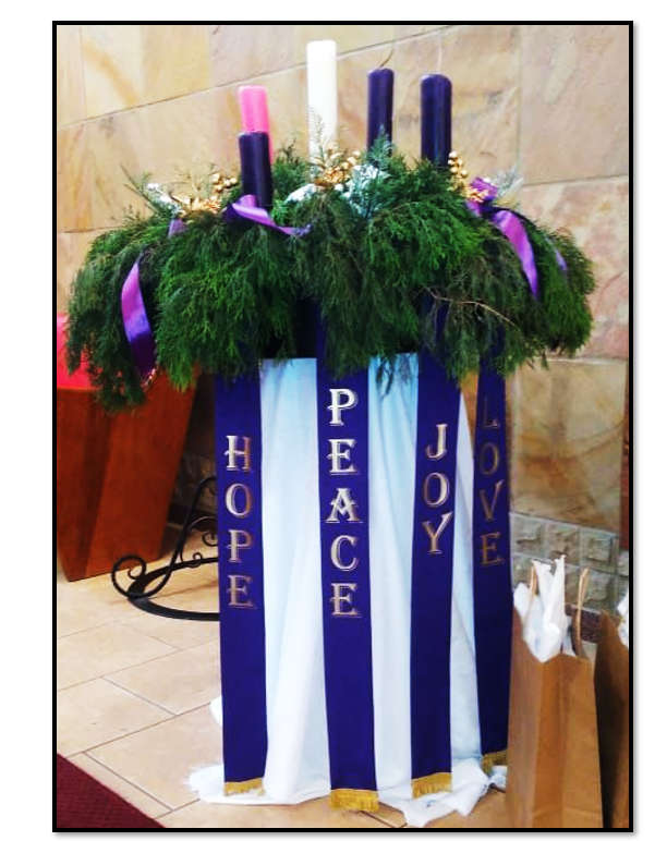 Advent Banners - 4 - Love, Peace, Hope and Joy
