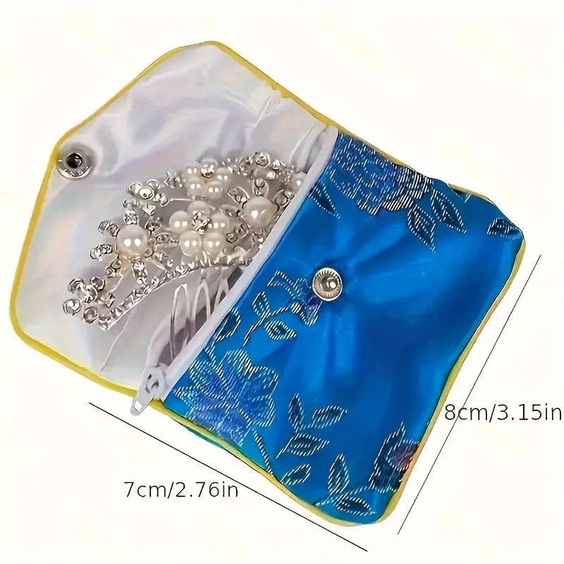 Colourful Satin Rosary Bag with Snap close
