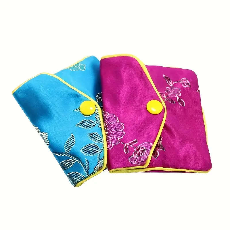 Colourful Satin Rosary Bag with Snap close