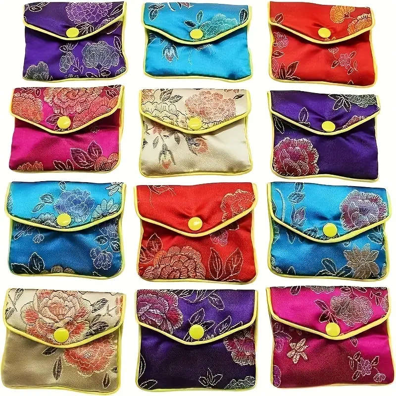 Colourful Satin Rosary Bag with Snap close