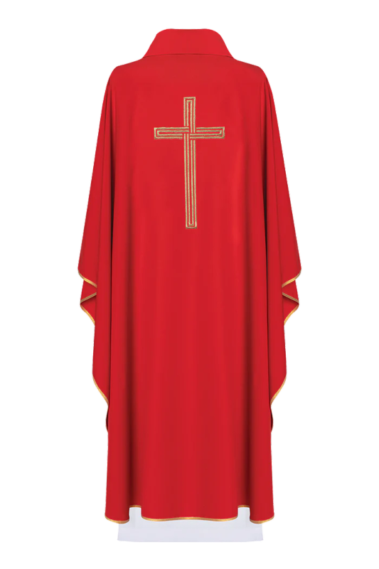 Haftina House Chasuble - Open Golden Cross Design